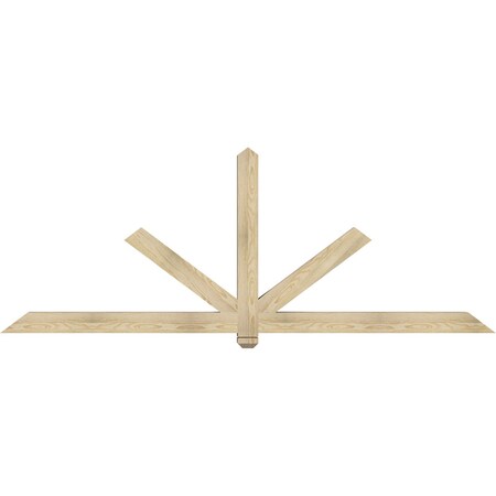 Ekena Millwork Kennewick Rough Sawn Timber Gable Bracket, Douglas Fir, 96"W x 36"H x 4"D x 4"F, 9/12 Pitch GBW096X36X0404KEN00RDF